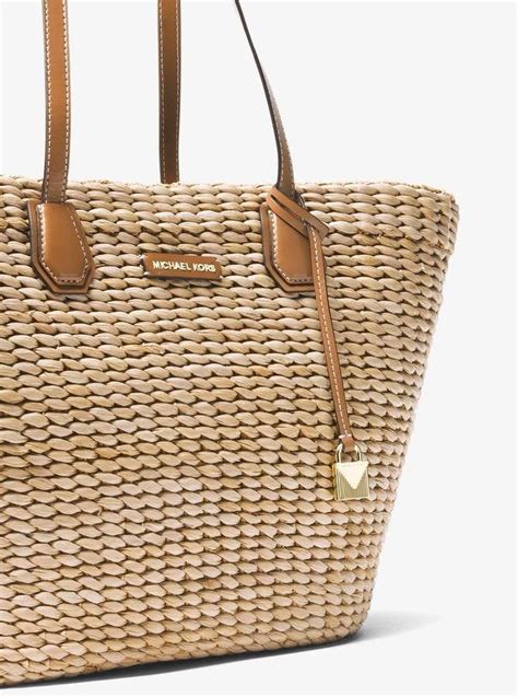 michael kors malibu straw bag|malibu large tote bag.